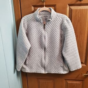 Womens croft & barrow quilted jacket. Size PXXL. Gray